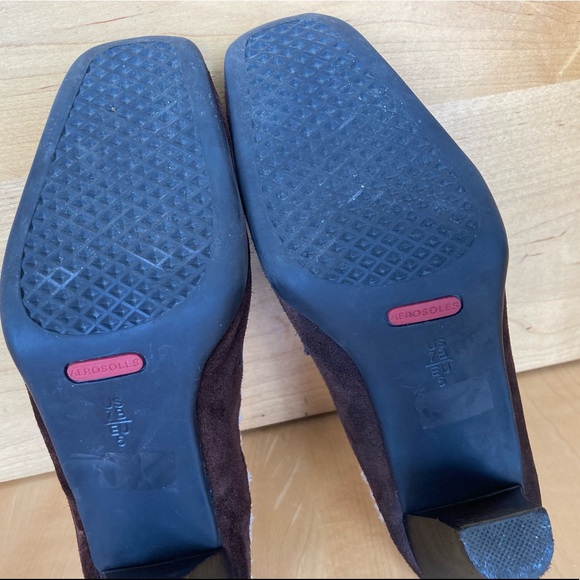 AEROSOLES Suede Slide Fur Bootie size 7 - Picture 9 of 13